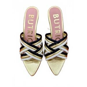 NEW BUTRICH women's alessia heel pump in black/gold